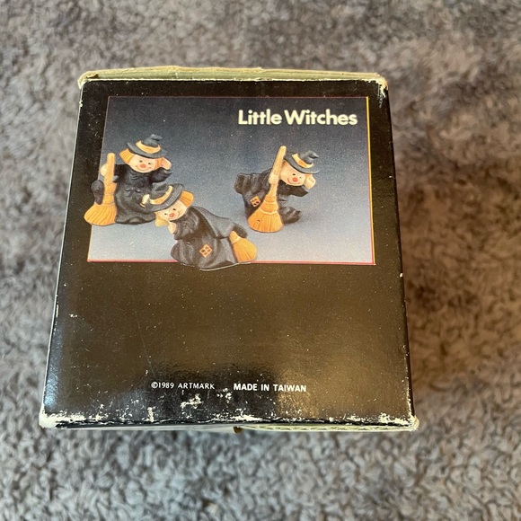 Vintage Halloween Set of 3 Little Witches Figurines in Original Box - Picture 2 of 4
